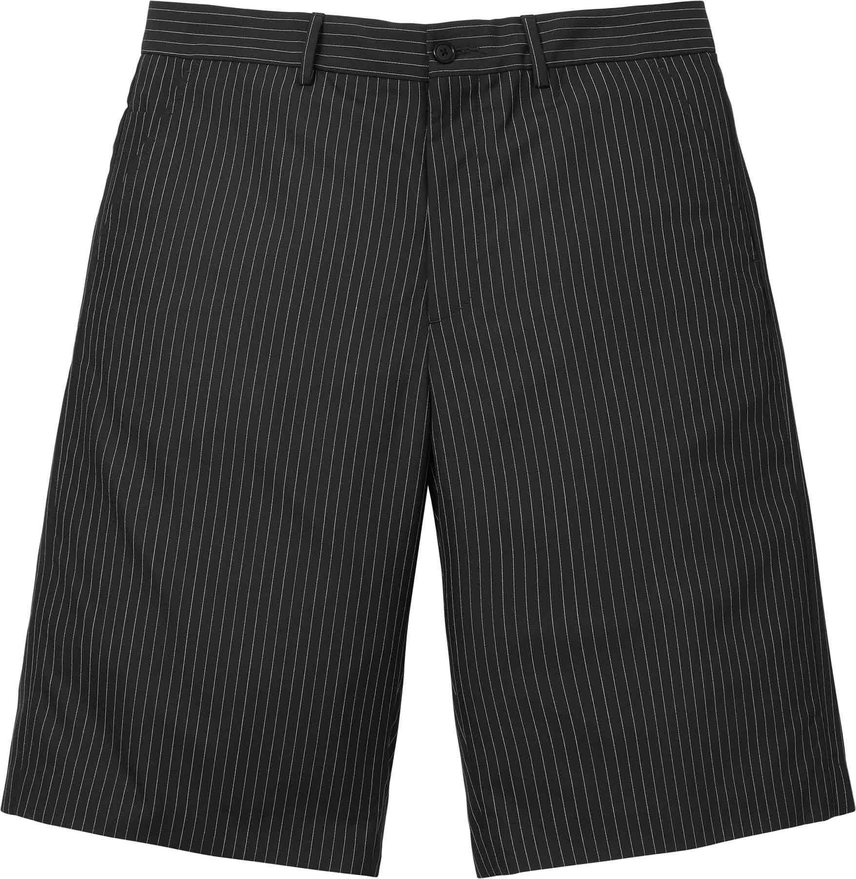 Pinstripe Wool Trouser Short view 9
